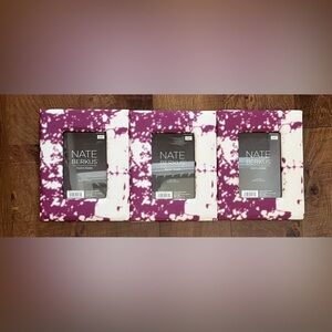 3 brand new Nate berkus quilted marble design picture frames 4”x6”